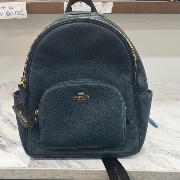 Charlie Backpack Coach Designer Backpacks Coach Dark Blue Leather Backpack Charlie Backpack Coach Designer Backpacks Coach Dark Blue Leather Backpack